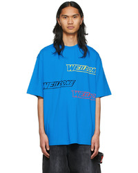 We11done Blue Cotton T Shirt