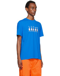 Moncler Blue Embroidered T Shirt