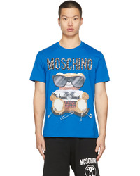 Moschino Blue Mixed Teddy Bear T Shirt