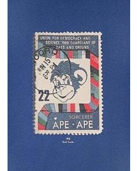 Paul Smith Blue Organic Cotton Monkey Stamp Print T Shirt