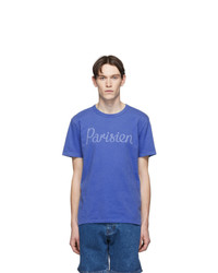 MAISON KITSUNÉ Blue Parisien T Shirt