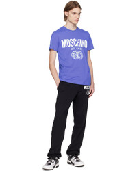Moschino Blue Printed T Shirt