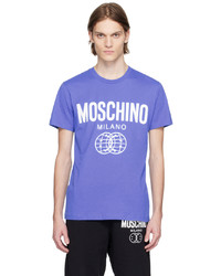 Moschino Blue Printed T Shirt