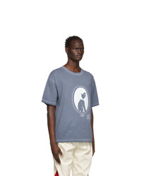 Maison Margiela Blue Silhouette Print T Shirt
