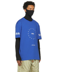 Hood by Air Blue Veteran Stars T Shirt