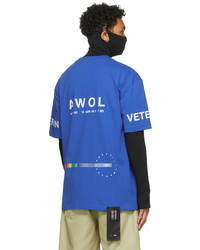 Hood by Air Blue Veteran Stars T Shirt