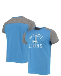 Majestic Threads Blueheathered Gray Detroit Lions Gridiron Classics Field Goal Slub T Shirt