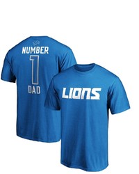 FANATICS Branded Blue Detroit Lions 1 Dad Big Tall T Shirt