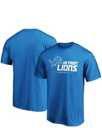 FANATICS Branded Blue Detroit Lions Team Lockup Logo T Shirt