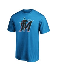 FANATICS Branded Blue Miami Marlins Official Logo T Shirt