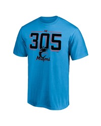 FANATICS Branded Blue Miami Marlins The 305 Hometown Collection T Shirt