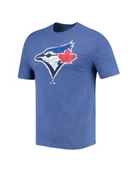 FANATICS Branded Heathered Royal Toronto Blue Jays Weathered Official Logo Tri Blend T Shirt