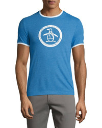 Original Penguin Circle Graphic Jersey T Shirt Blue