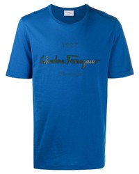 Salvatore Ferragamo Cotton Logo Print T Shirt