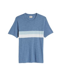 Faherty D Stripe Slub Cotton T Shirt