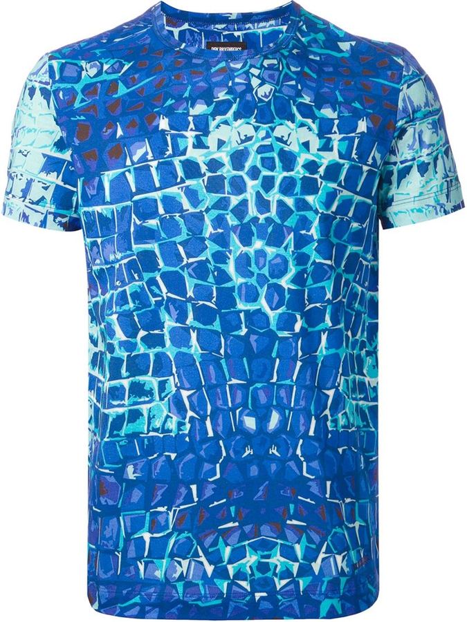 Dirk Bikkembergs Stylised Crocodile Print T Shirt, $192 | farfetch.com ...