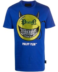 Philipp Plein Evil Smile Round Neck T Shirt