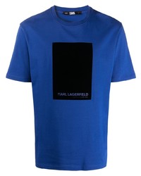 Karl Lagerfeld Flock Print Short Sleeved T Shirt