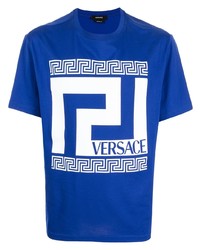 Versace Greca Pattern Print T Shirt