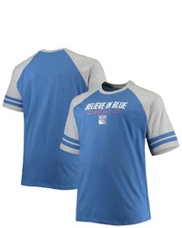 PROFILE Heathered Blue New York Rangers Big Tall Raglan T Shirt At Nordstrom