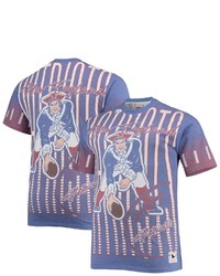 Mitchell & Ness Heathered Royal New England Patriots Jumbotron Big Tall T Shirt