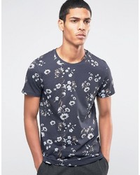 Selected Homme Crew Neck T Shirt With All Over Floral Print