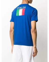 Ea7 Emporio Armani Italia Flag Print Short Sleeved T Shirt