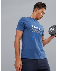 Farah Sport Johnstone Logo T Shirt In Navy
