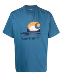 Carhartt WIP Lagoon C Logo Print T Shirt