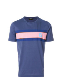 Fendi Logo Colour Block T Shirt