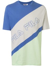 Fila Logo Embroidered Colour Block T Shirt