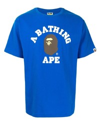 A Bathing Ape Logo Print Cotton T Shirt