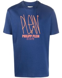 Philipp Plein Logo Print Round Neck T Shirt