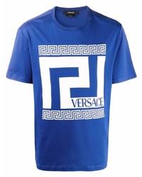 Versace Logo Print Short Sleeve T Shirt