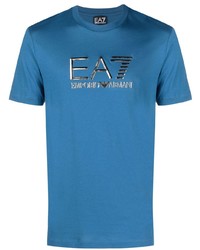 Ea7 Emporio Armani Logo Print Short Sleeve T Shirt