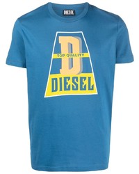 Diesel Logo Print Shortsleeved Cotton T Shirt