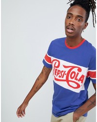 ASOS DESIGN Pepsi Relaxed T Shirt With Colour Block Panels