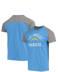 Majestic Threads Powder Bluegray Los Angeles Chargers Field Goal Slub T Shirt