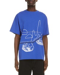 Lemaire Printed Graphic Tee In Blue At Nordstrom