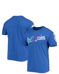 PRO STANDARD Royal Los Angeles Dodgers Dip Dye T Shirt