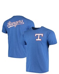Majestic Threads Royal Texas Rangers Throwback Logo Tri Blend T Shirt