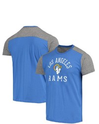Majestic Threads Royalgray Los Angeles Rams Field Goal Slub T Shirt