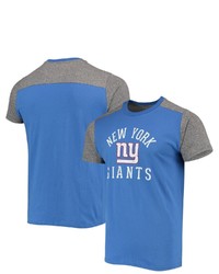 Majestic Threads Royalgray New York Giants Field Goal Slub T Shirt