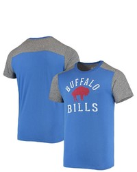 Majestic Threads Royalheathered Gray Buffalo Bills Gridiron Classics Field Goal Slub T Shirt