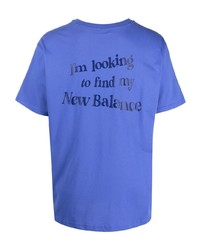 New Balance Slogan Print Cotton T Shirt