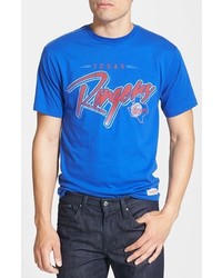 Mitchell & Ness Texas Rangers Script Tailored Fit Graphic T Shirt