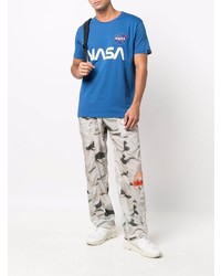 Alpha Industries X Nasa Reflective Logo Print T Shirt