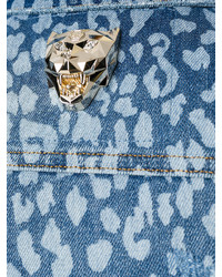Philipp Plein Animal Print Denim Jacket