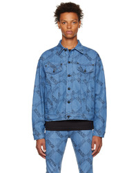 VERSACE JEANS COUTURE Blue Print Denim Jacket