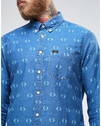 Lee Denim Diamond Print Shirt Buttondown